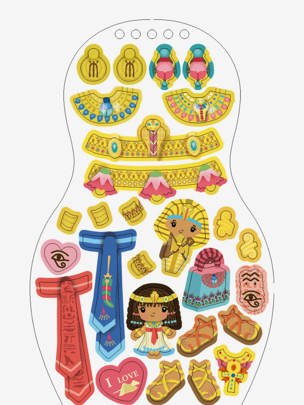 ELLA & MAX Обличане на египетски кукли за карнавал - книжка за оцветяване