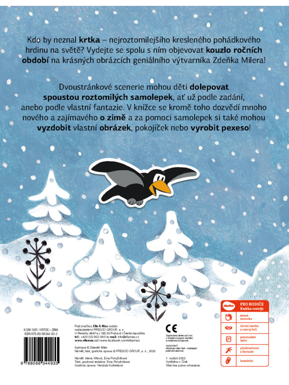 ELLA & MAX КЪРТ и ЗИМАТА - Книга със стикери