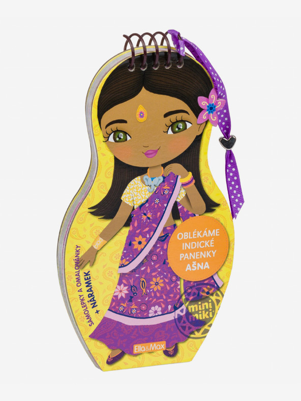 ELLA & MAX Обличане на индийски кукли ASHNA - Книга за оцветяване