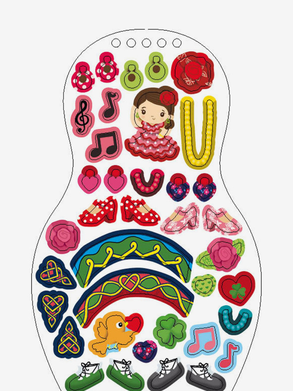 ELLA & MAX Облечи танцьорите от цял свят - страница за оцветяване