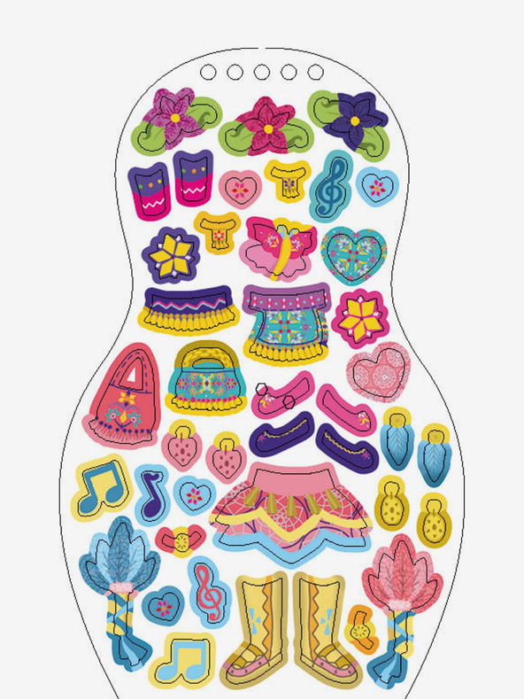 ELLA & MAX Облечи танцьорите от цял свят - страница за оцветяване