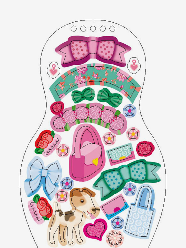 ELLA & MAX Облечи моравските кукли NATALKA - страница за оцветяване