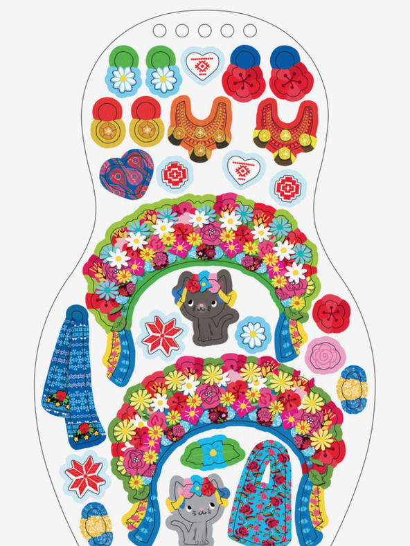 ELLA & MAX Обличане на украински кукли АЛИНА - страница за оцветяване