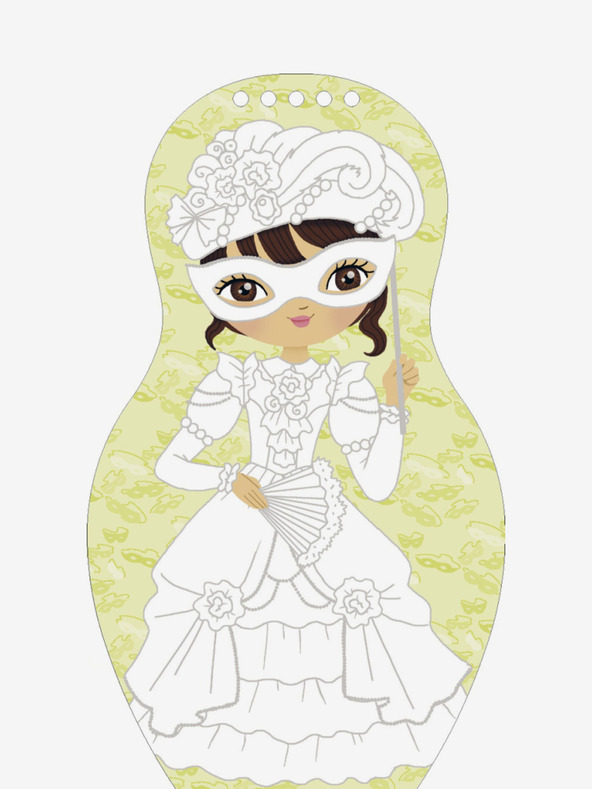 ELLA & MAX Обличане на кукли за карнавал - книжка за оцветяване