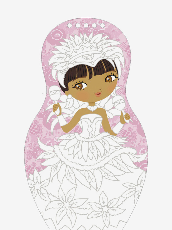 ELLA & MAX Обличане на кукли за карнавал - книжка за оцветяване