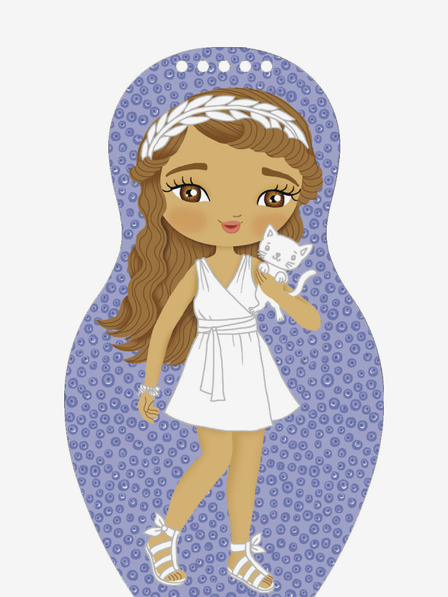 ELLA & MAX Обличане на гръцки кукли ЕЛЕНА - книжка за оцветяване