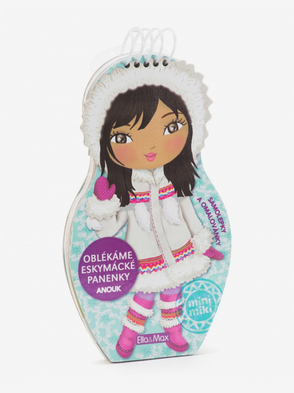 ELLA & MAX Обличане на ескимоската кукла Анук - книжка за оцветяване