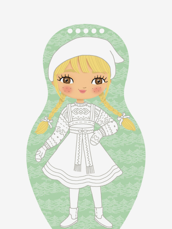 ELLA & MAX Обличаме кукли КОЛЕДА - Книжка за оцветяване