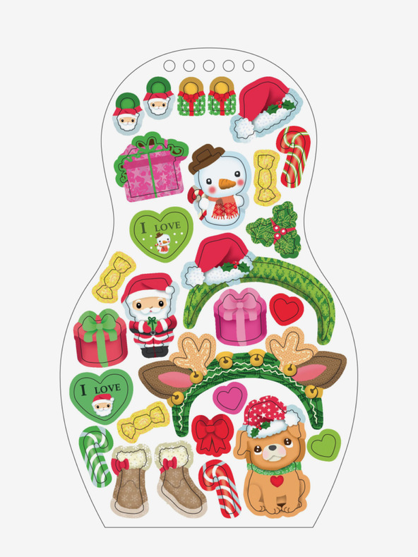 ELLA & MAX Обличаме кукли КОЛЕДА - Книжка за оцветяване