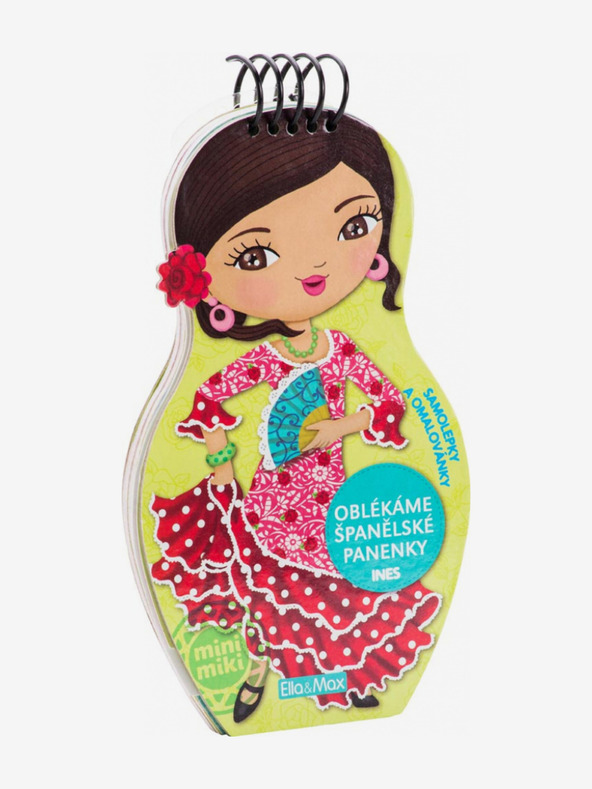 ELLA & MAX Обличане на испанските кукли Инес - книжка за оцветяване