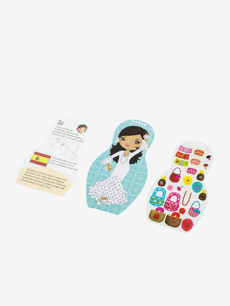 ELLA & MAX Обличане на испанските кукли Инес - книжка за оцветяване