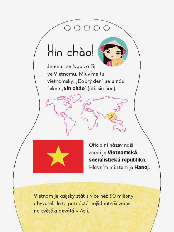 ELLA & MAX Обличане на виетнамски кукли NGOC - Книга за оцветяване