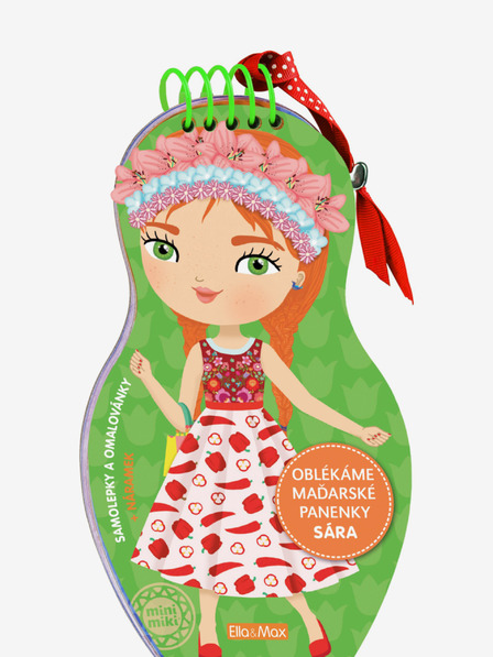 ELLA & MAX Обличане на унгарските кукли SARA - книга за оцветяване