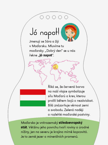 ELLA & MAX Обличане на унгарските кукли SARA - книга за оцветяване