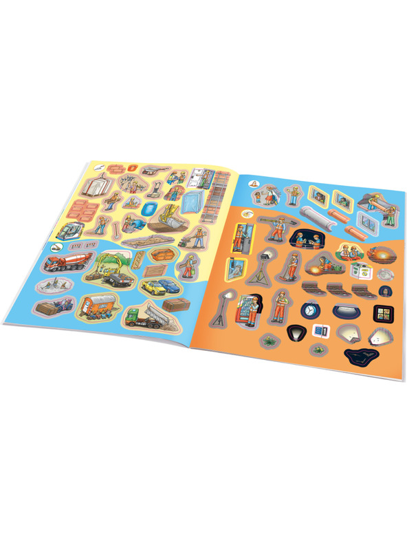 ELLA & MAX Моята първа книжка със стикери - МАШИНИ ЗА СТРОИТЕЛСТВО