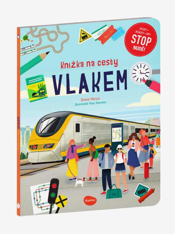 ELLA & MAX Книга за пътуване с влак - Спрете скуката: викторини, пъзели, игри