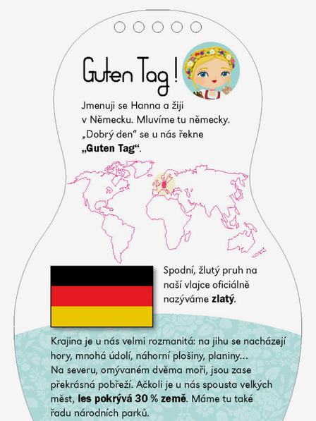 ELLA & MAX Обличане на немски кукли ХАННА - книжка за оцветяване