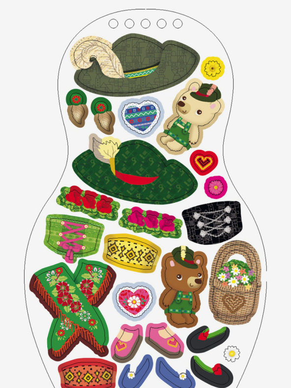 ELLA & MAX Обличане на немски кукли ХАННА - книжка за оцветяване