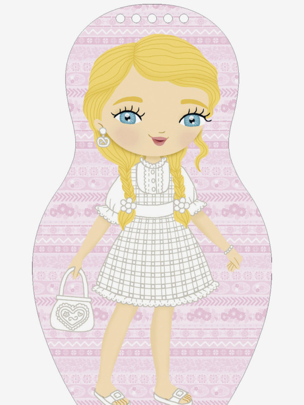 ELLA & MAX Обличане на немски кукли ХАННА - книжка за оцветяване