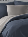 Kvalitex Сатенено френско спално бельо LUXURY COLLECTION 1+2, 200x200, 70x90cm тъмно сиво / светло сиво