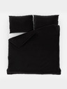 Kvalitex Френско едноцветно памучно спално бельо 220x200, 70x90см черно