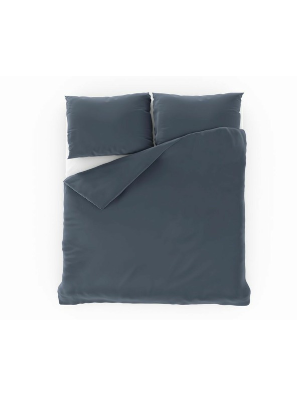 Kvalitex Сатенено спално бельо Luxury Collection 140x200, 70x90cm тъмносиво Kvalitex