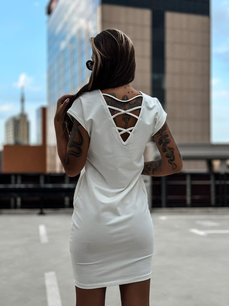 Edoti Бяла дамска мини рокля Edoti