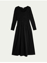 Marks & Spencer Миди рокля от чист памук с паднала талия Marks & Spencer черно