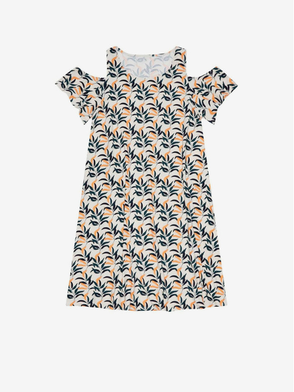 Moodo Бяла дамска шарена рокля Moodo