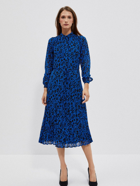 Moodo Черно-синя дамска рокля на цветя Moodo