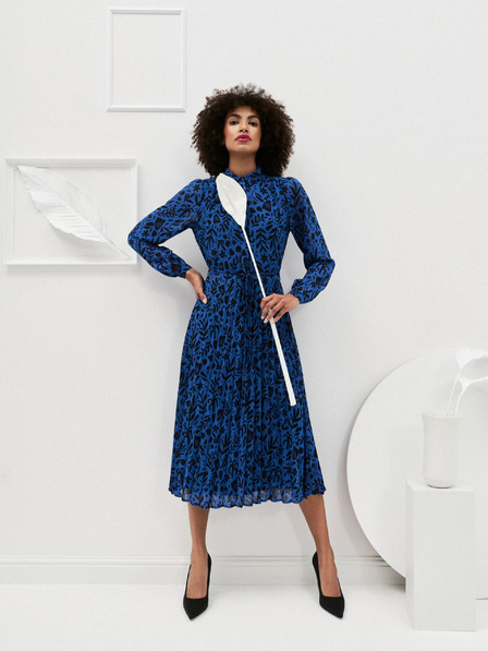 Moodo Черно-синя дамска рокля на цветя Moodo