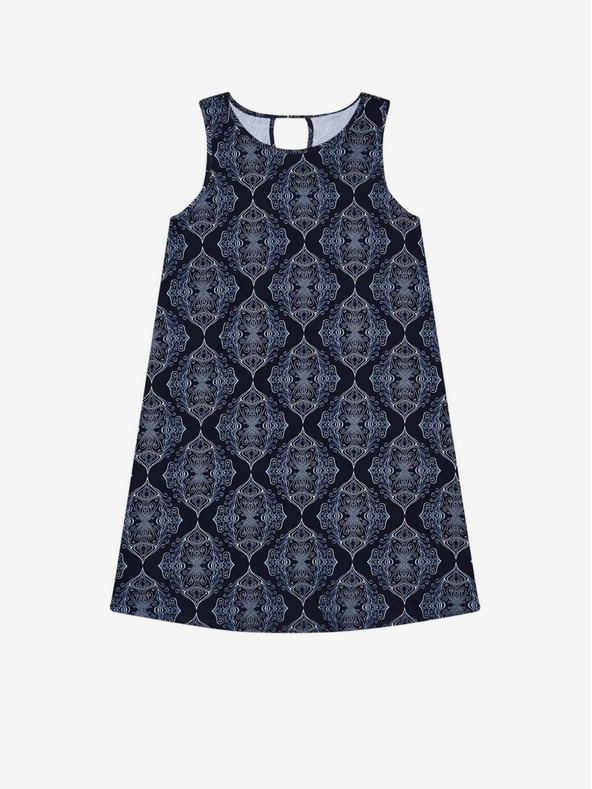 Moodo Тъмно синя дамска шарена рокля Moodo