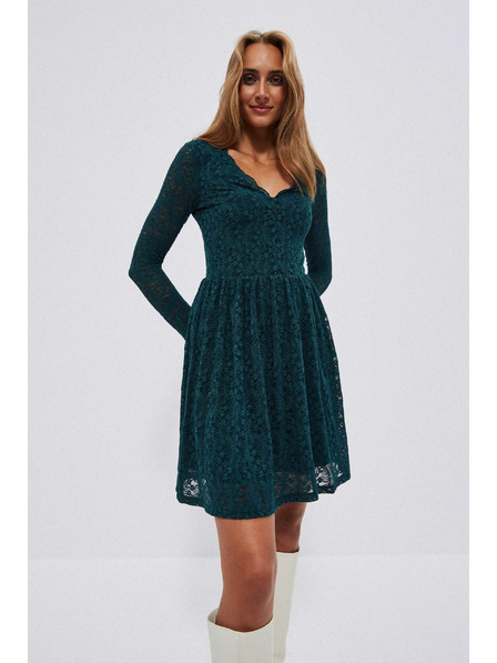 Moodo Зелена дантелена рокля за жени Moodo