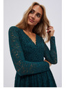 Moodo Зелена дантелена рокля за жени Moodo