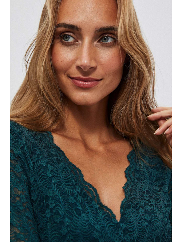 Moodo Зелена дантелена рокля за жени Moodo