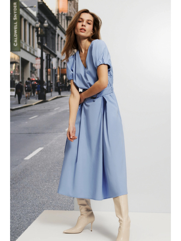 Moodo Дамска синя рокля Moodo