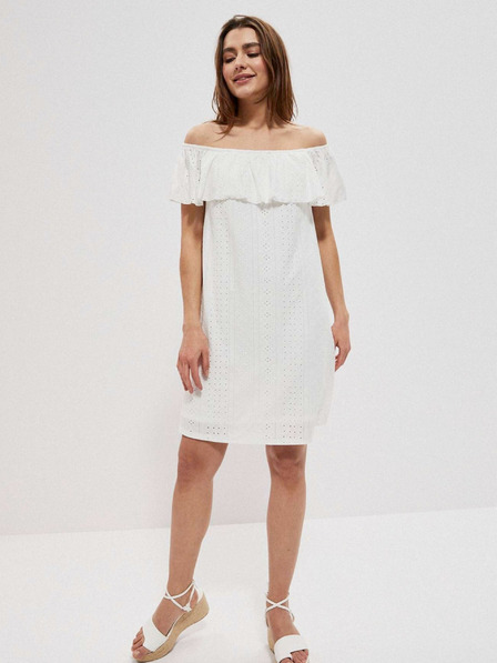 Moodo Бяла дамска рокля Moodo