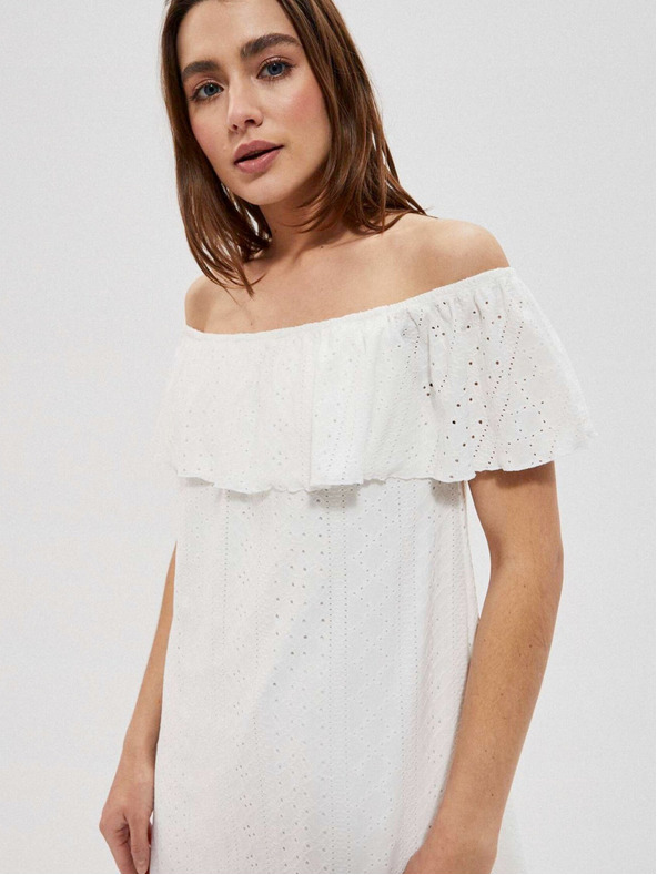 Moodo Бяла дамска рокля Moodo