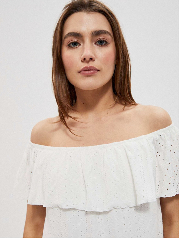 Moodo Бяла дамска рокля Moodo