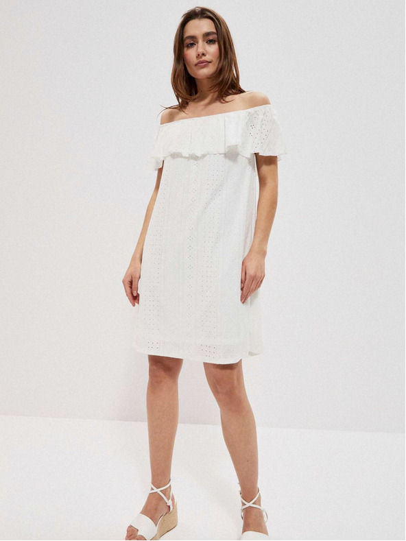 Moodo Бяла дамска рокля Moodo