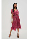 Moodo Розова дамска рокля на цветя Moodo