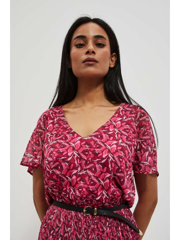 Moodo Розова дамска рокля на цветя Moodo