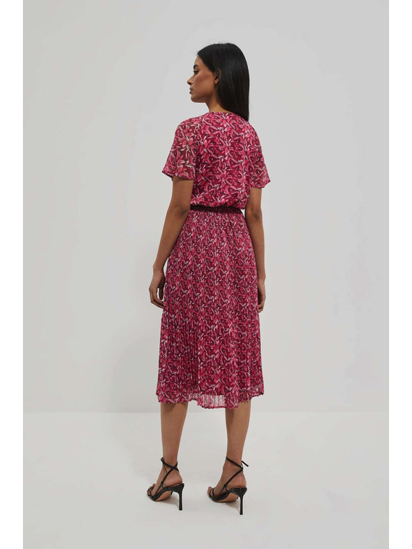 Moodo Розова дамска рокля на цветя Moodo