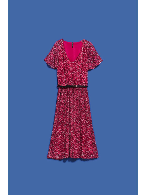 Moodo Розова дамска рокля на цветя Moodo