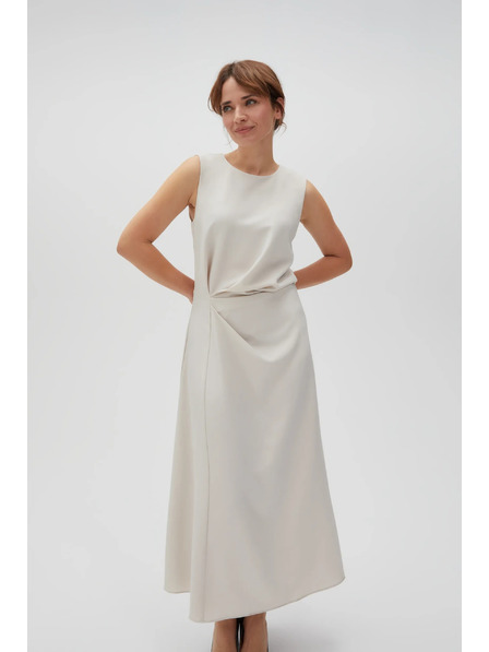 Moodo Бежова дамска рокля MOODO