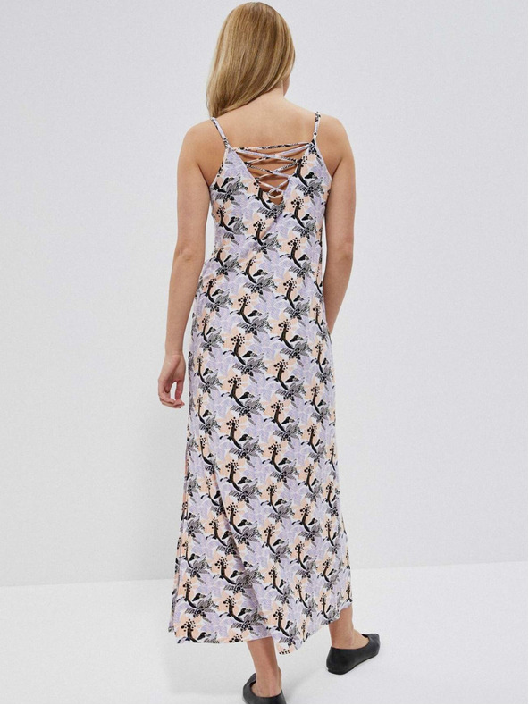 Moodo Лилава дамска флорална рокля Moodo