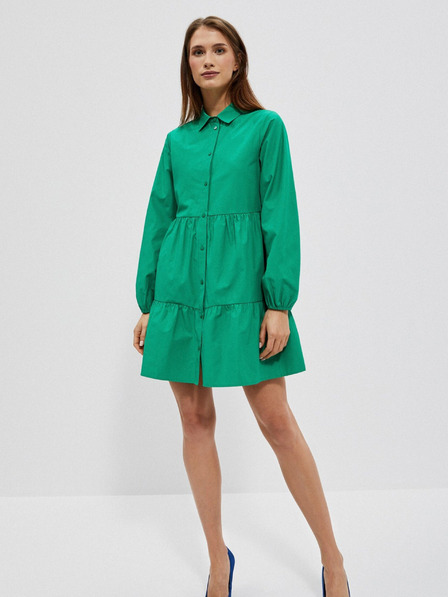 Moodo Зелена дамска рокля с риза Moodo