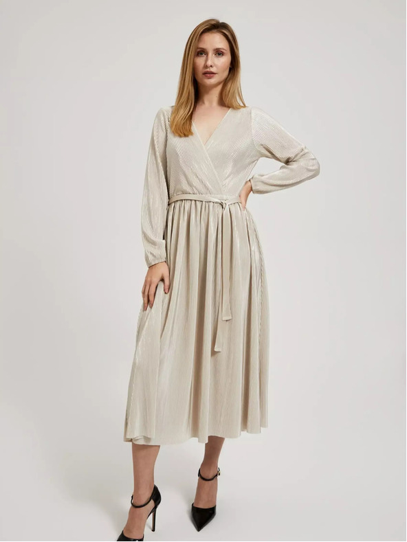 Moodo Бежова дамска рокля MOODO