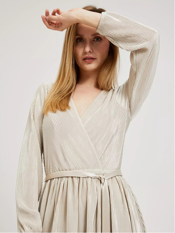 Moodo Бежова дамска рокля MOODO