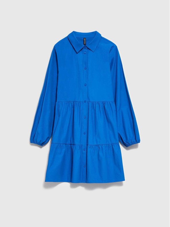 Moodo Синя дамска рокля с риза Moodo